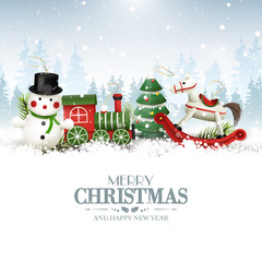 Wall Mural - Christmas greeting card