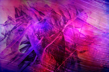 Canvas Print - abstract artistic modern digital shape as an artwork on a dramatic colorful background