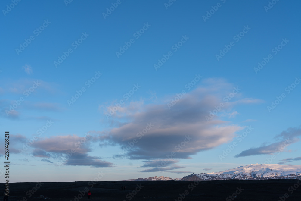 Beautiful clouds with blue sky background with part of clear sky ...