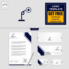 Poster - light interior logo template and stationery