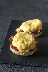 Poster - Eggs Benedict on slate tray