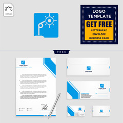 Poster - light interior logo template and stationery