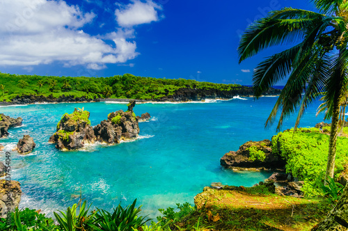 Fotografía Spectacular ocean view on the Road to Hana, Maui, Hawaii, USA