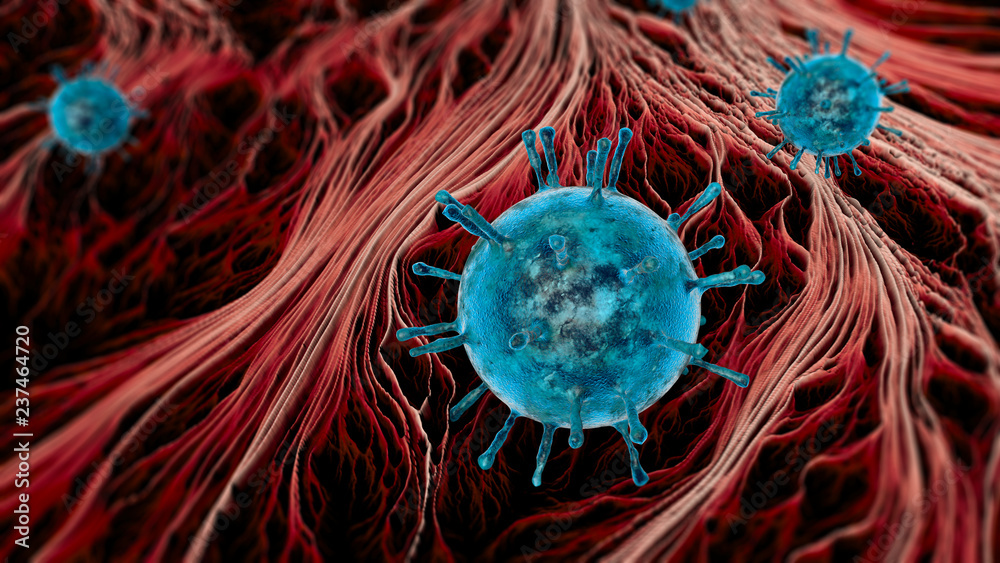 Virus, Codice Genetico, Batteri E Microrganismi Visti Al Microscopio Nuovi  Virus Malattie Contagiose, Propagazione Infezione Poster-Naeblys