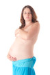 © Maslov Dmitry - pregnant woman on a white background