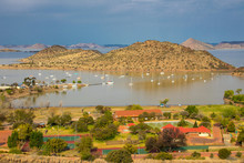 Gariep Dam On The Orange River In South Africa, The Largest Dam In South Africa