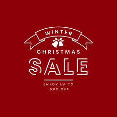 Poster - Christmas sale promotion badge vector