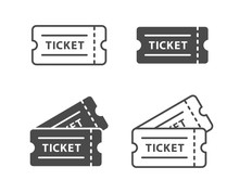 Ticket Icon Set