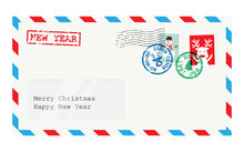 Christmas Envelope For Letter To Santa Claus