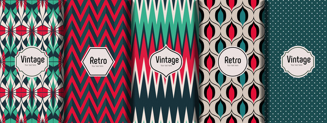 vintage seamless patterns