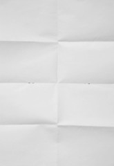 Poster - White sheet of paper folded texture