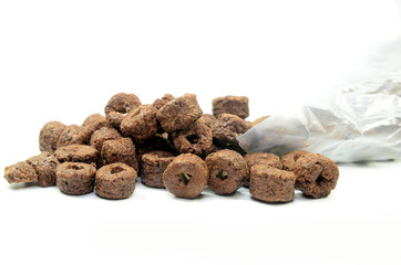 Chocolate cereal isolated