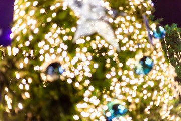 Abstract background bokeh light background , Backgrounds for christmas and happy new year holiday