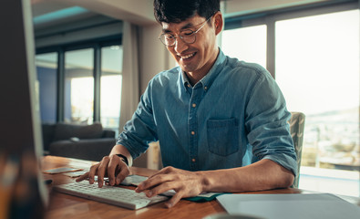 Architect working in his office