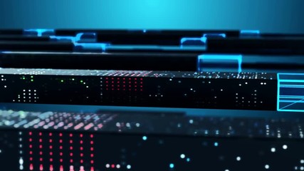 Wall Mural - big data connection and computer communication