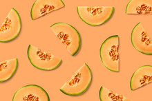 Colorful Fruit Pattern Of Melon Slices