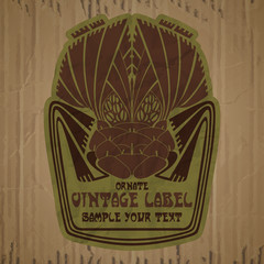 vector vintage items: label Art Nouveau