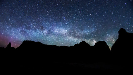 Wall Mural - Milky Way Rising Over Badlands National Park