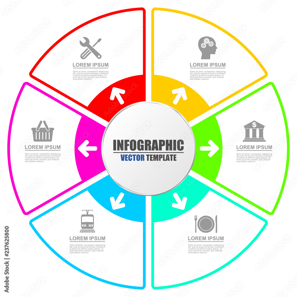 Infographic vector template for presentation, chart, diagram, graph ...