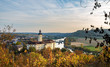View on castle Horneck, Gundelsheim, Germany, in autumn.