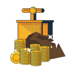 Mining gold coins and tnt detonator