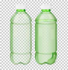 Poster - Plastic green transparent bottle