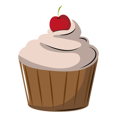 Canvas Print - Delicious cupcake dessert