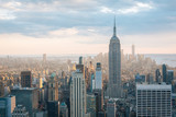 Fototapeta  - View of the Empire State Building and Midtown Manhattan skyline in New York City