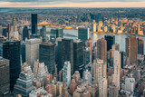 Fototapeta Nowy Jork - View of buildings in Midtown Manhattan, in New York City