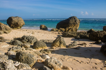 Sticker - beautiful summer beach view