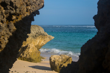 Sticker - beautiful summer beach view