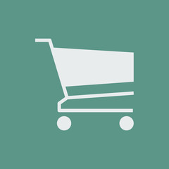 Wall Mural - Silhouette icon shopping cart