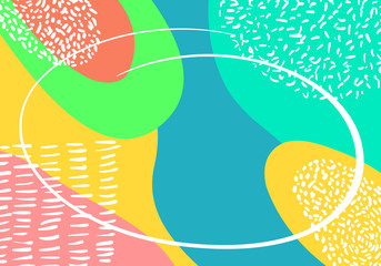 Wall Mural - Vector abstract colorful pop art pattern background. Geometric design