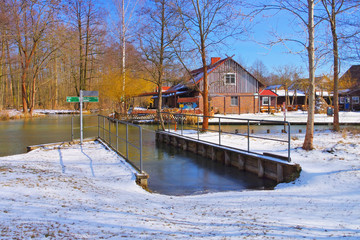 Sticker - Leipe im Winter - Leipe in cold winter, Brandenburg