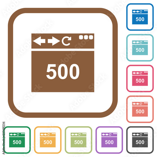 Fotografia Browser 500 internal server error simple icons