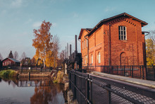 Old Hydroelectric Dam And Its Building In Forssa Finland