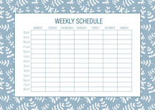 Weekly Schedule Planer Template