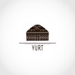 © olga_illustrator - Yurt. Silhouette. Logo, emblem, symbol.