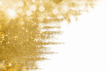 Wall Mural - festive gold glitter background for seasonal greetings