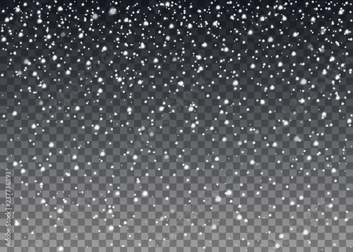Fotomural Realistic falling snowflakes