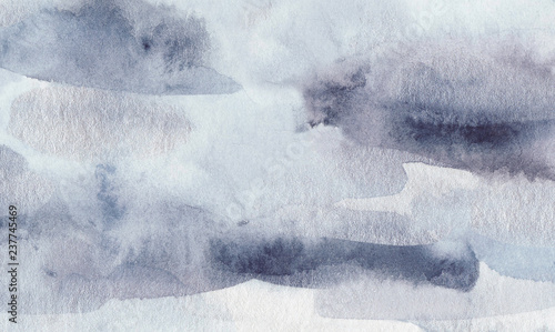 Winter watercolor texture. Poster Mural XXL