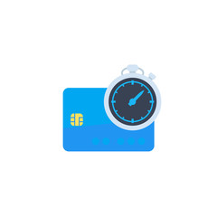 Sticker - fast payments icon, vector