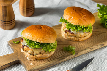 Canvas Print - Spicy Homemade Chipotle Chicken Burger