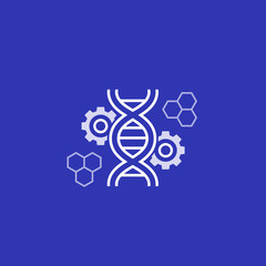 Sticker - gene editing and genetics vector