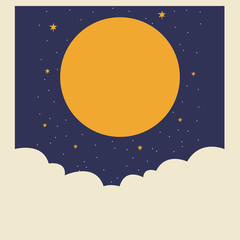 Sticker - Sky night scenery