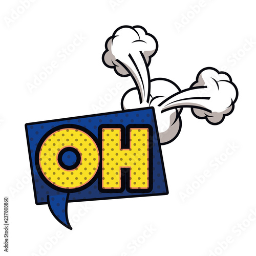Fotografie, Obraz oh comic words in speech bubble isolated icon