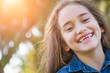 © Andy Dean - Cute Young Mixed Race Girl Having Fun Outdoors