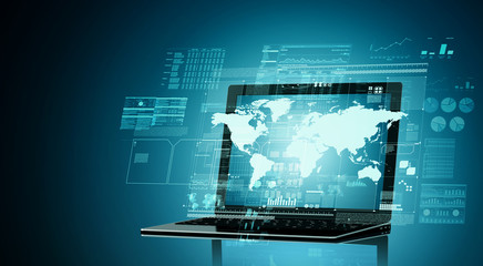 internet computerized technology concept