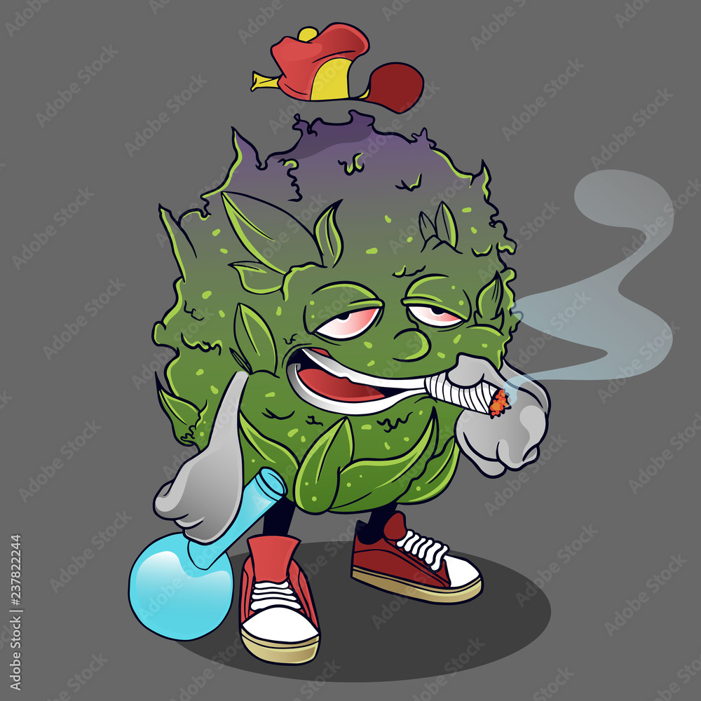 monster weed seed and bong Stock Vector | Adobe Stock