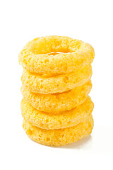 Wall Mural - corn rings isolated on white